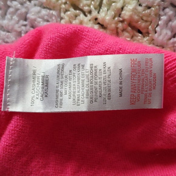 Brodie Cashmere Short Sleeve Sweater Small Pink - Picture 10 of 12